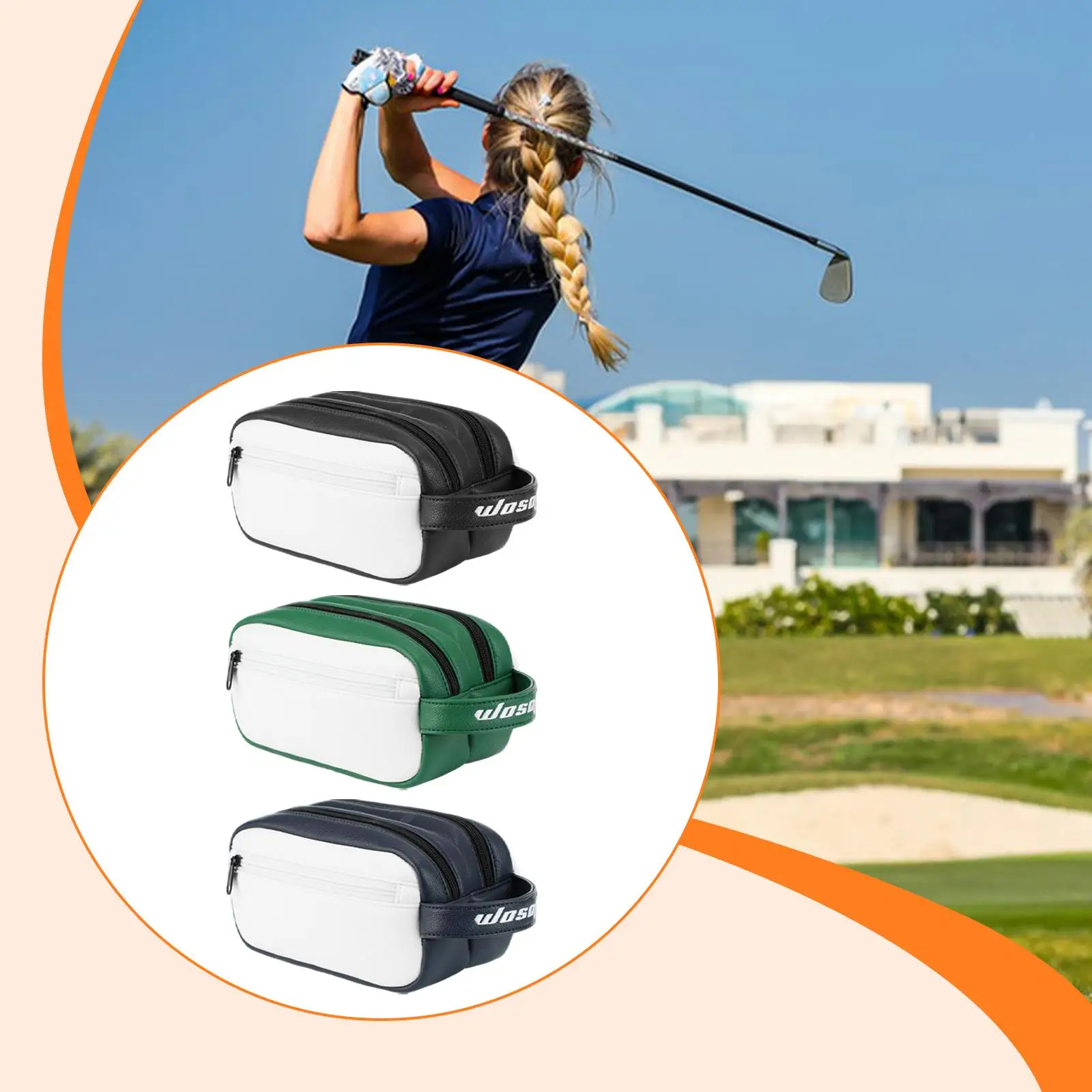 

Golf Ball Carry Bag Supplies Purse Storage Pack for Outdoor Sports Women Men