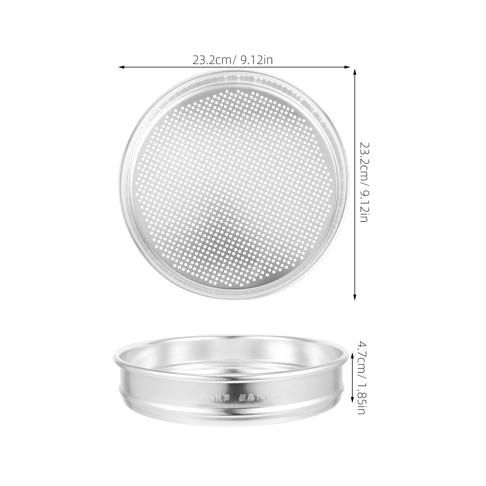 Stainless Steel Test Sieve 3Mm Aperture Round Standard Sample Sieve for Grain Screening Lab Industrial Soil Gardening