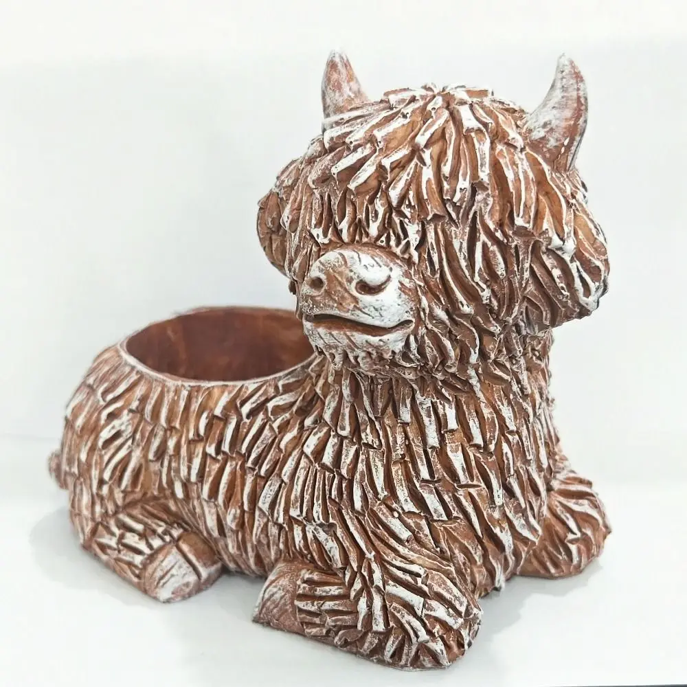 

Home Cattle Decoration Ornaments Plateau Yak Flower Pot Fleshy Vase Garden Accessories Resin Flower Pot Plateau Yak Ornaments