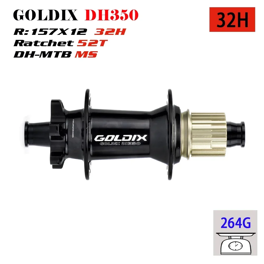 GOLDIX 自転車ハブ 36穴 HG 157mm スルーアクスル ダウンヒル用 GOLDIX 自転車ハブ 36穴 HG 157mm スルーアクスル ダウンヒル用 GOLDIX
