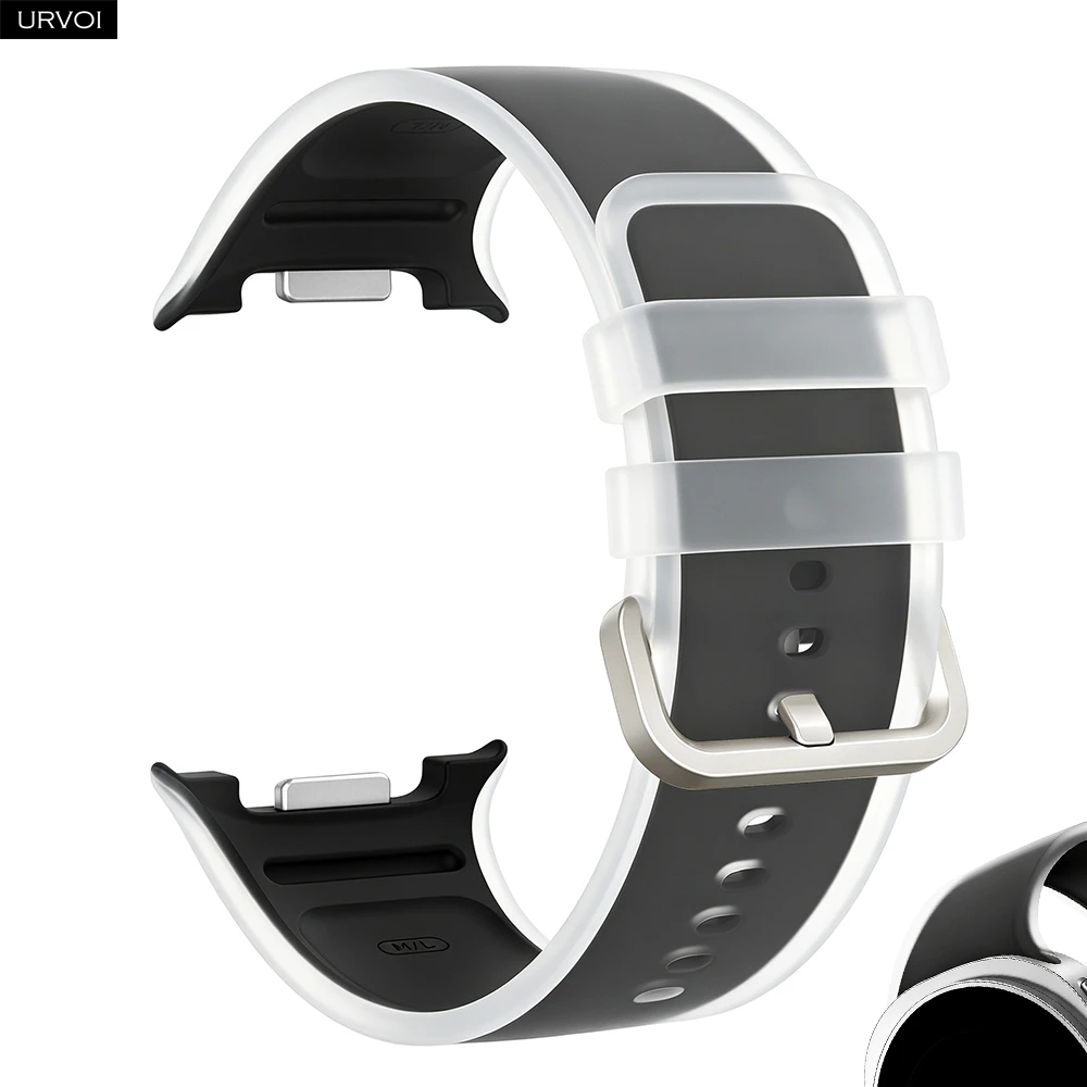 URVOI Misty Band for Samsung Galaxy Watch 9/8 40mm 44mm & 8 Classic 46mm Two-Tone Silicone Strap Flexible Fit Seamless Comfort