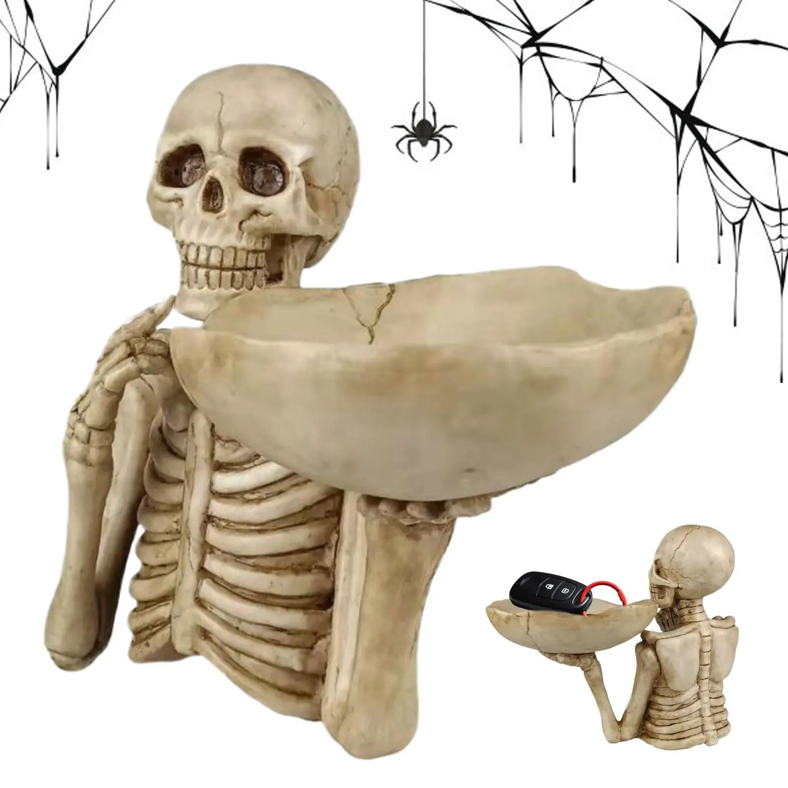 

Поднос для хранения скелетов, блюдо для конфет на Хэллоуин, контейнер для хранения из смолы, украшение для столешницы, товары для вечеринок, фруктовые конфеты, праздник