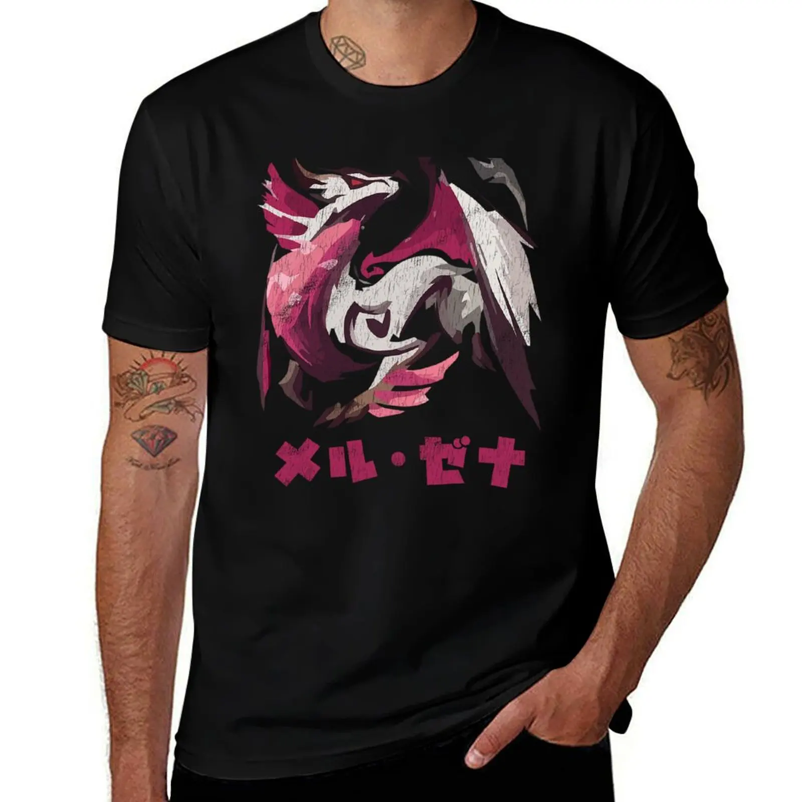 

Monster Hunter Rise Sunbreak Malzeno Kanji T-Shirt t shirts for man cotton funny man t shirt summer