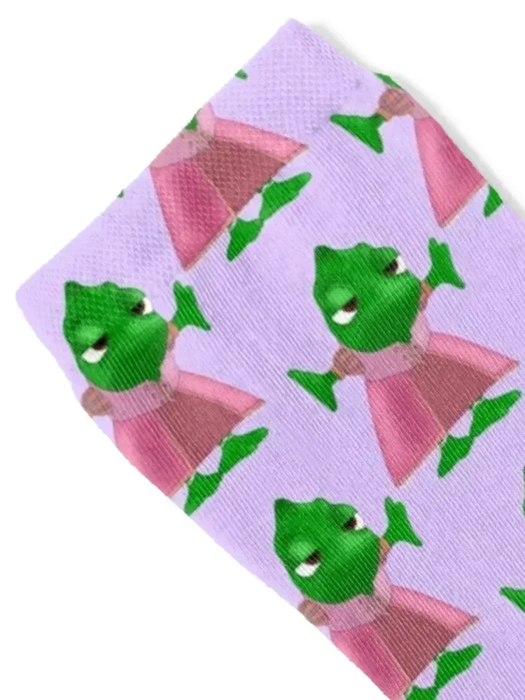 Pascal from Tangled pattern with pastel purple background Socks cartoon Christmas anime funny gift Male Socks Women's
