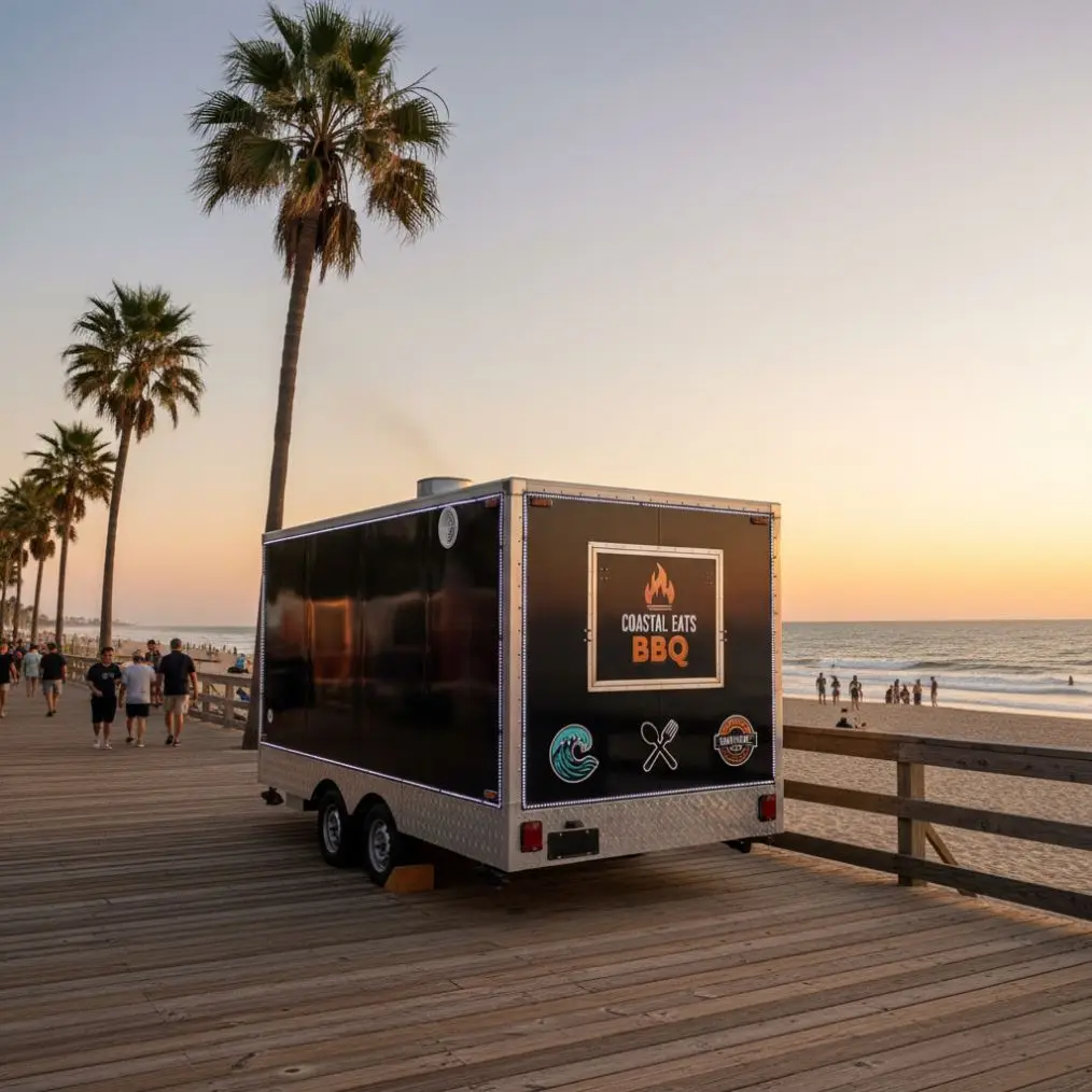 Full Catering Equipment Food Truck Hot Dog Food Cart USA Customized Food Trailer With Full Restaurant Kitchen Equipment