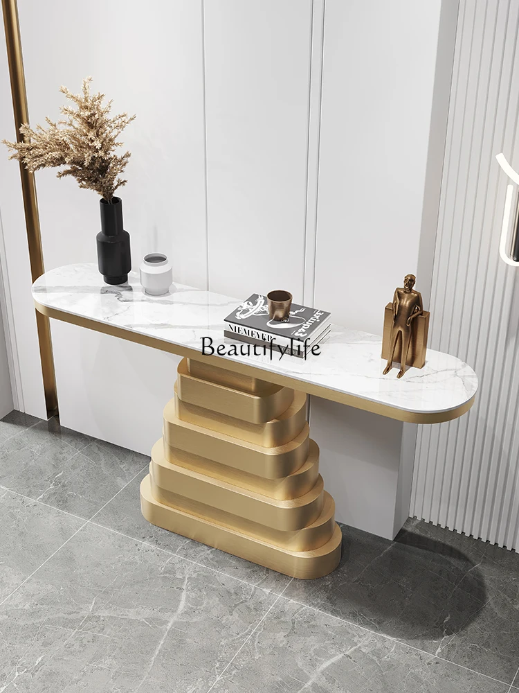 Light Luxury Entrance Natural Luxury Stone Side View Modern Minimalist Aisle Designer Counter Top