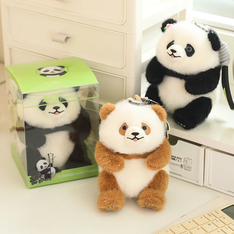 Exquisite Panda-Plüschanhänger, Panda-Stofftierspielzeug, Kawaii-Plüsch-Schlüsselanhänger, kleine Panda-Spielzeuge, Plüsch-Panda-Anhänger