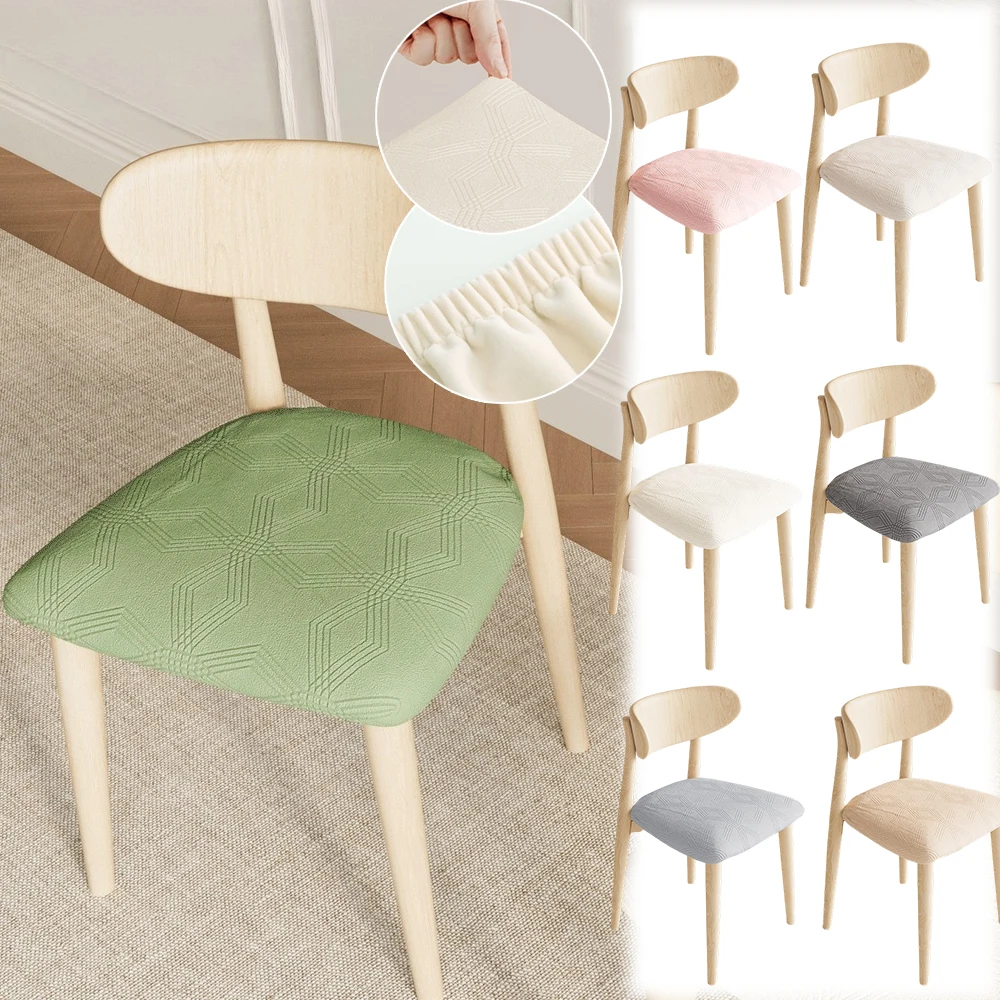 

S/L Jacquard Chair Seat Covers Removable Washable Upholstered Covers Dining Room Chairs Protector Slipcovers Capa Para Cadeira