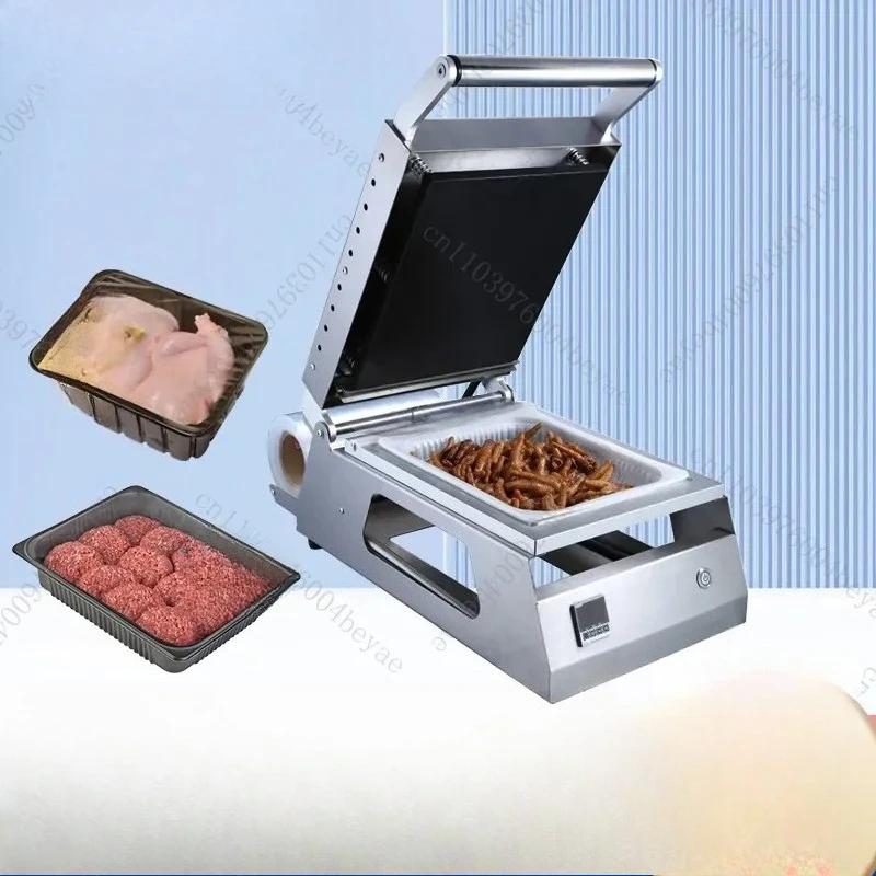 

DS-5 mechanical hand pressure sealing machine, fast food restaurant cooked food box packaging