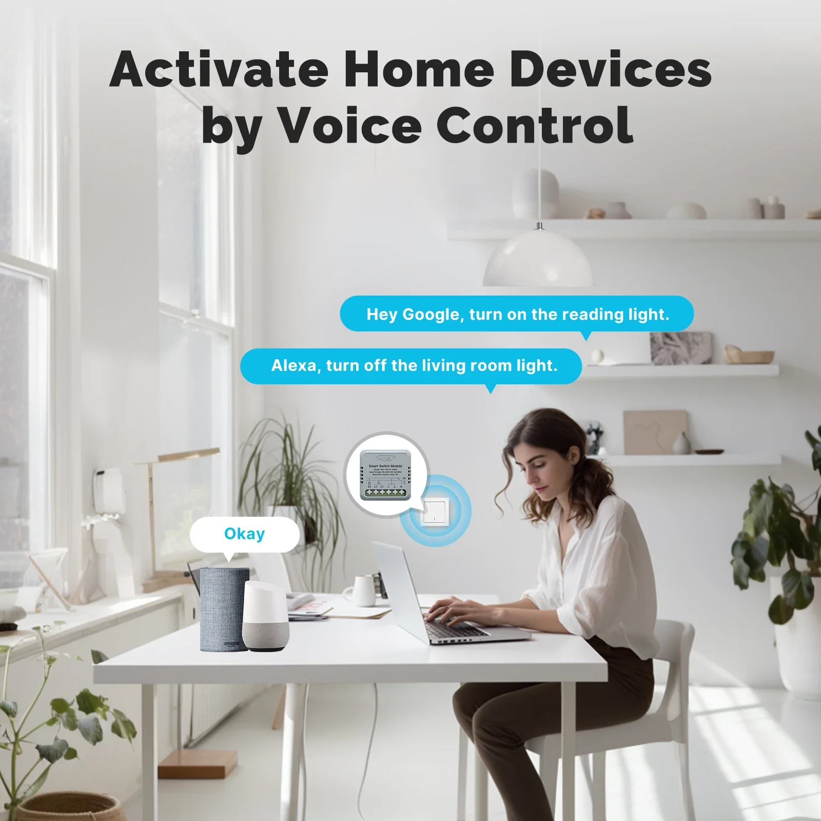 MOES Tuya ZigBee Smart Mini Schalter Modul Stromverbrauch Monitor Licht Schalter 1 Gang 16A Breaker Unterstützung Alexa Google