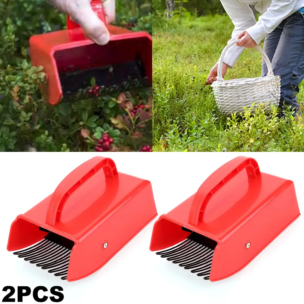 

2Pcs Berry Pickers Metal Comb Rake Scoop Garden Blueberry Huckleberries Picking
