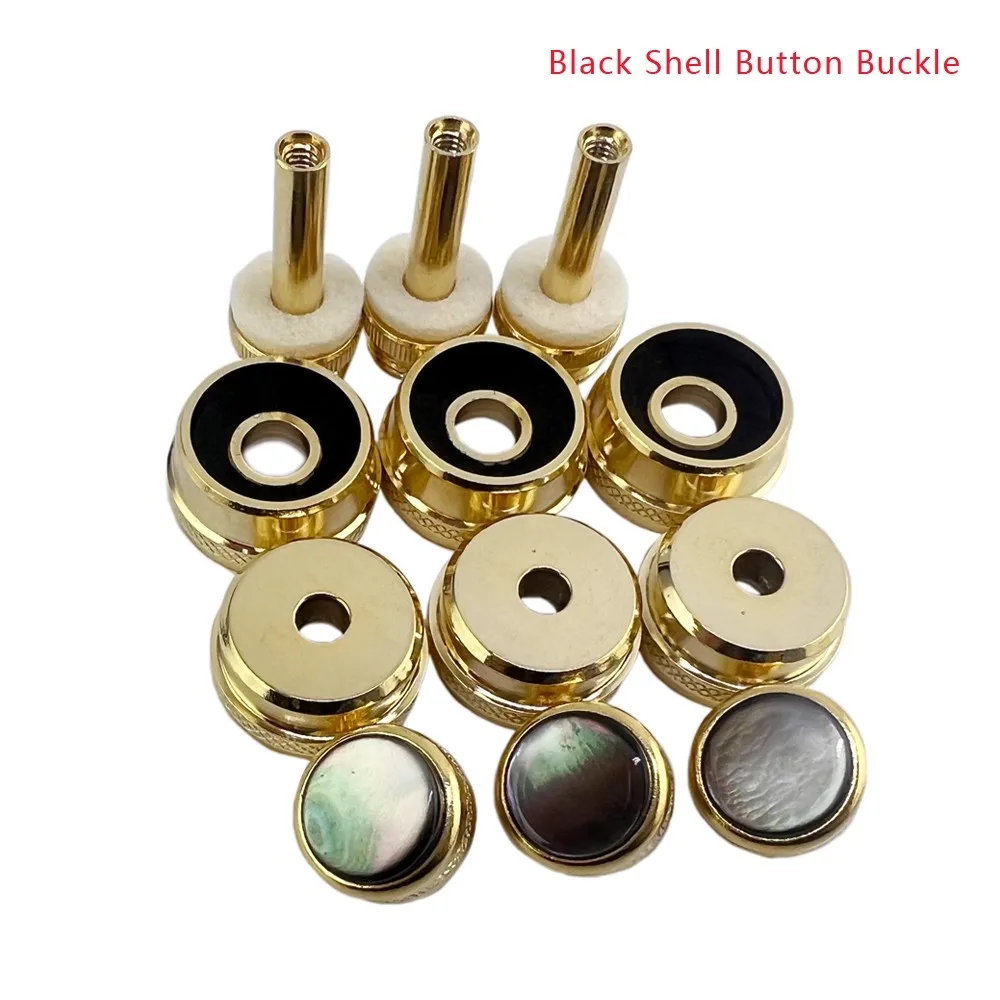 

Trumpet Gold-plated Weighted Upper and Lower Cover Connecting Rod Natural Shell Buckle Button Buckle Inlay