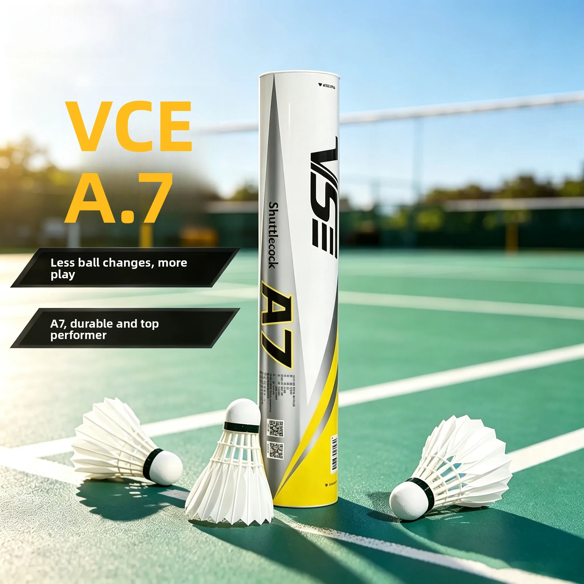 venson-a7-badminton-shuttlecocks-windproof-durable-professional-match-training-balls-12-pieces-per-order-feather-shuttlecocks