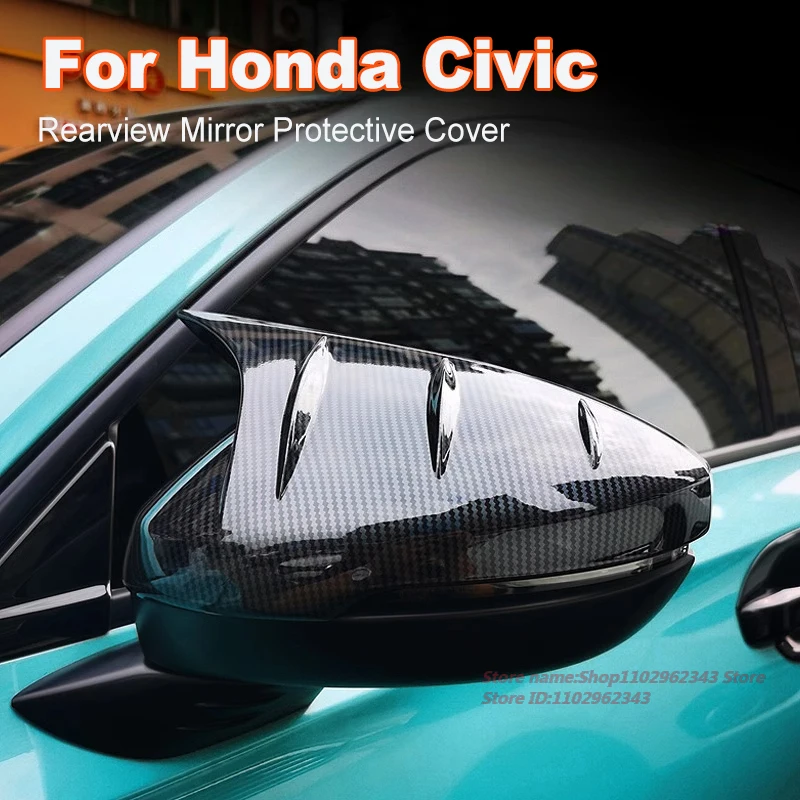 

For Honda Civic 11th 2022 Rearview Mirror Protective Cover Anti Scratch Collision Car Exterior Modification Decorate Accessories