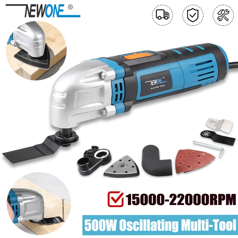 NEWONE Multi-function Power Tool Electric Trimmer Renovator Saw 500W Cutter Oscillating Tool With Handle Multi Purpose Blades