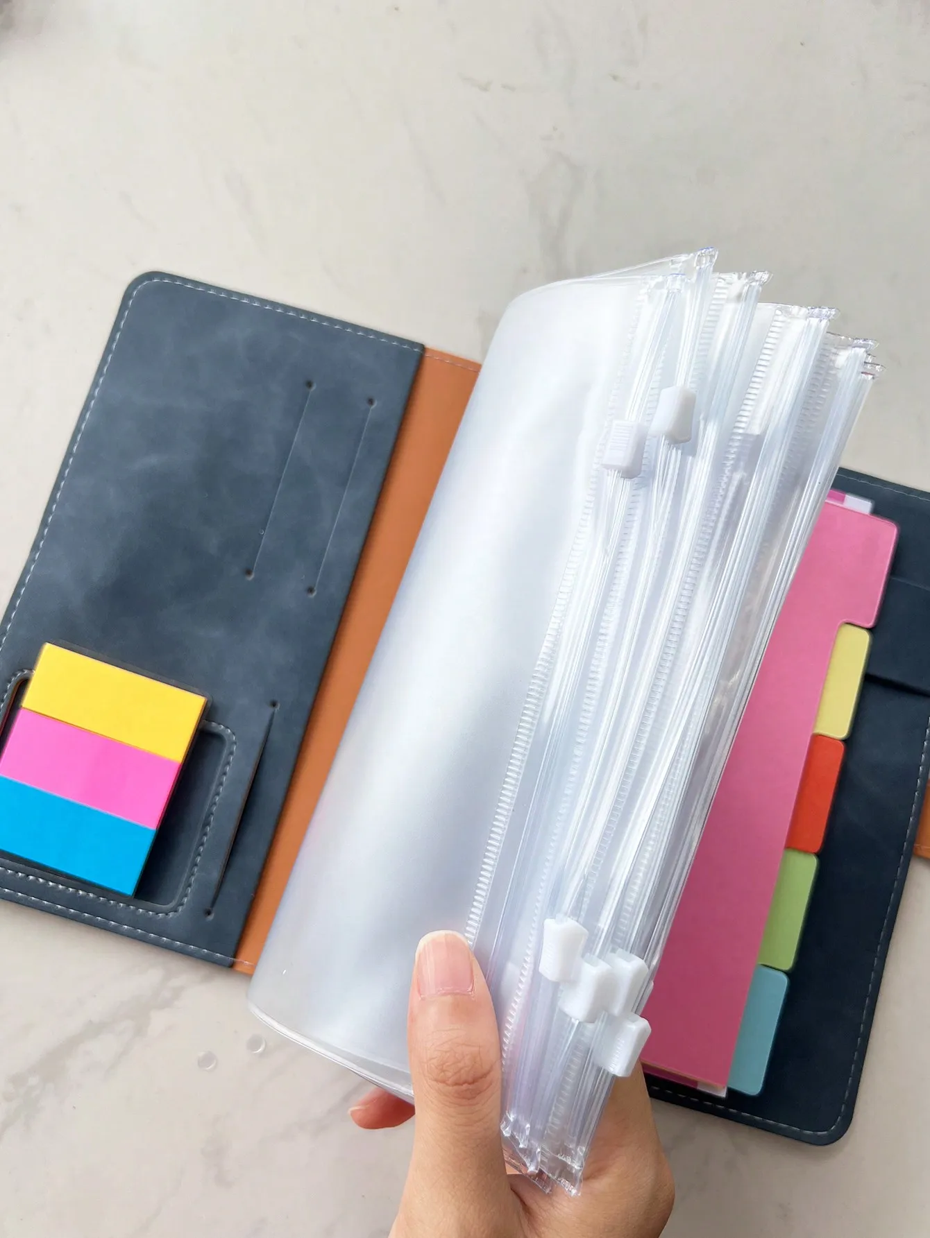 A6 Leather Budget Binder With Zipper Envelopes And Expense Budget Sheet, Money Binder With Cash Envelopes For Budgeting And Savi