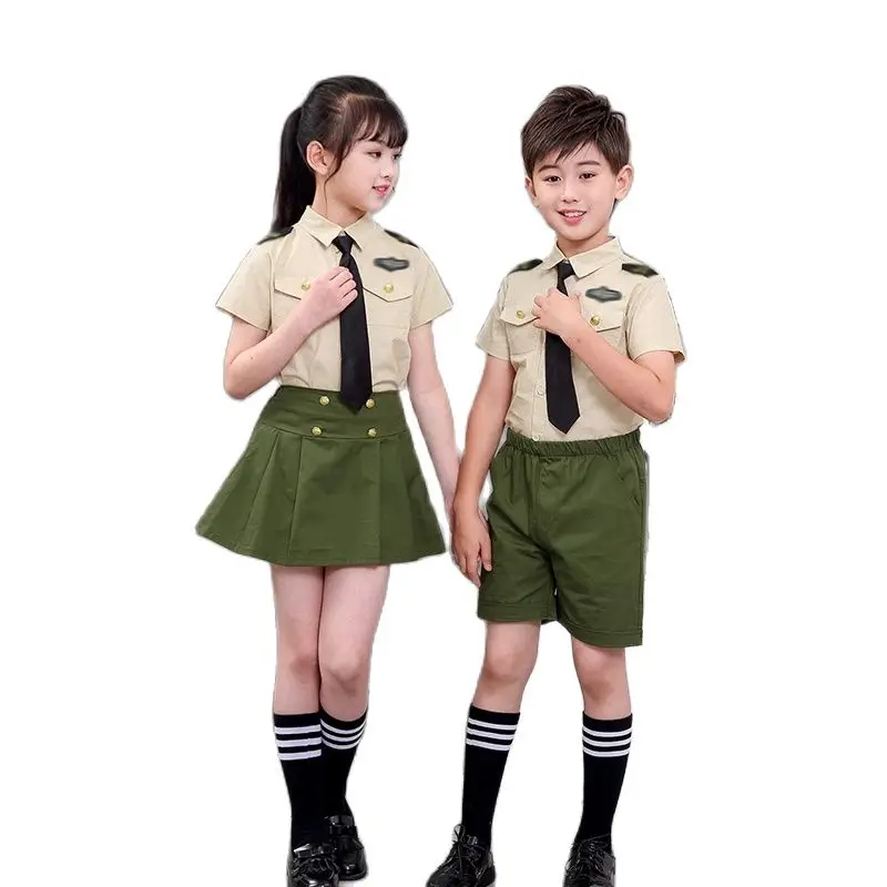 Uniforme de polícia infantil, ternos aéreos das forças especiais, estudantes da escola primária desempenho uniforme do exército para crianças, cosplay