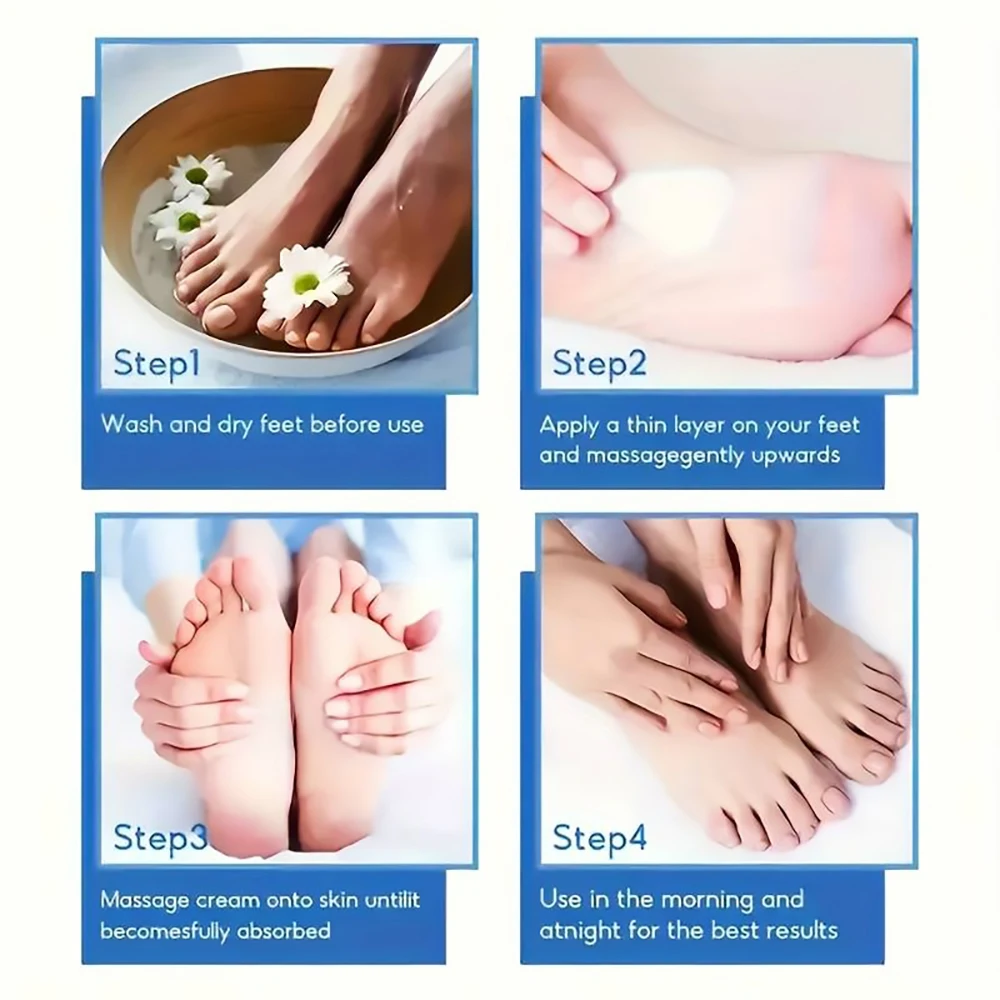 JUINHOU 60% Urea Fußcreme für rissige Fersen, trockene Haut, intensive Feuchtigkeitspflege, Hornhautentferner, glatte Haut, tägliche Fußpflege – Detail 2
