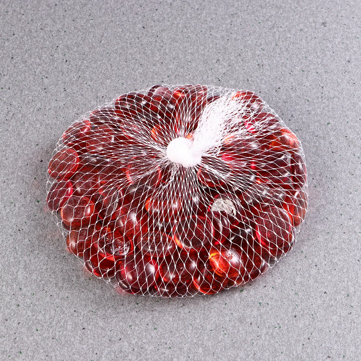 

1Set Red Transparent Flat Beads Exquisite Detail Colored Glass for DIY Craft Landscape Home Office Decorative Ornaments