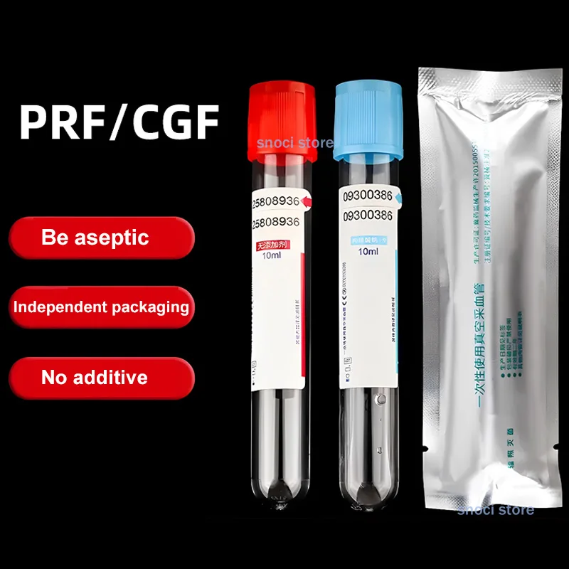 مختبر فراغ أنبوب إعداد الانفصال أنبوب PRF CGF استخراج أنبوب الطرد المركزي PRP أنابيب اختبار السترات الصوديوم 10 مللي ، معقمة