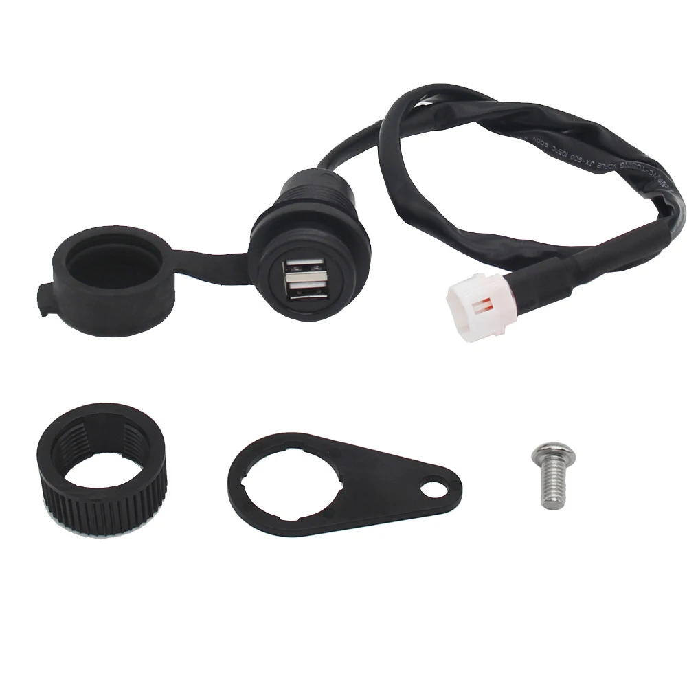 

Motorcycle USB Charging Socket Modified USB Chargers Adapter with Dual 5V/2A Port Waterproof Cover for MT-09 SP MT07 XSR700