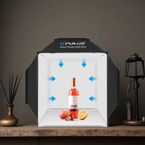 PULUZ-Caixa de Luz Dobrável, Kits De Fotografia, Tenda De Tiro, Caixas De 4 Cores, 40cm, 72W, 5500K