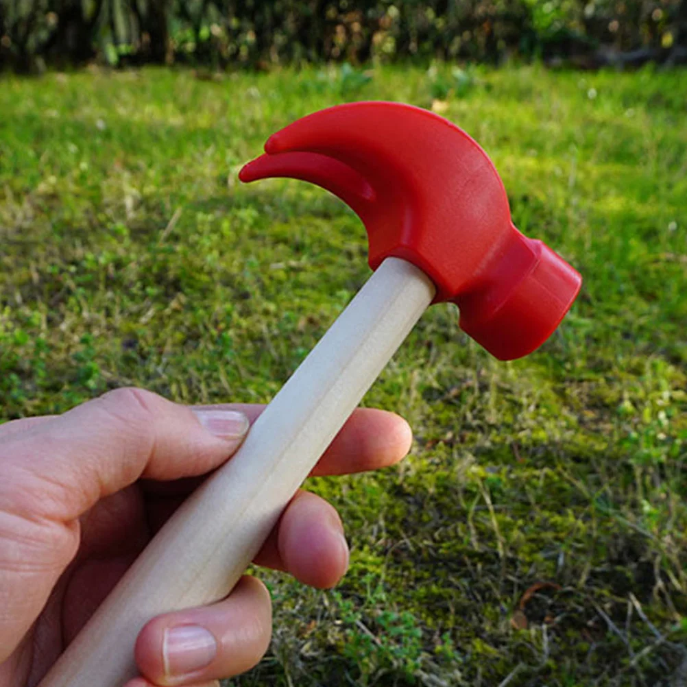 Martillo de madera pequeño simulado para niños, juguete exquisito, simulación divertida, 3 uds.