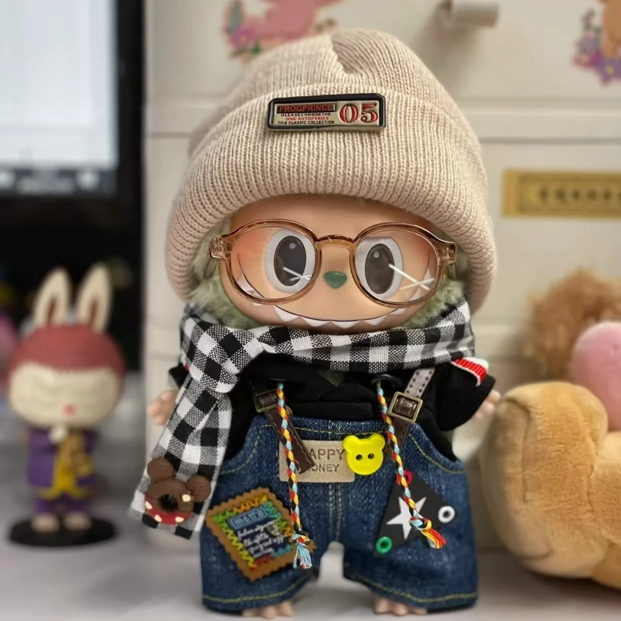 

New 17cm For Labubu Clothes V1 V2 V3 Trendy Overalls Trendy Play Clothing Labubu Multiple Styles Clothes Set Labubu Ropa Gift