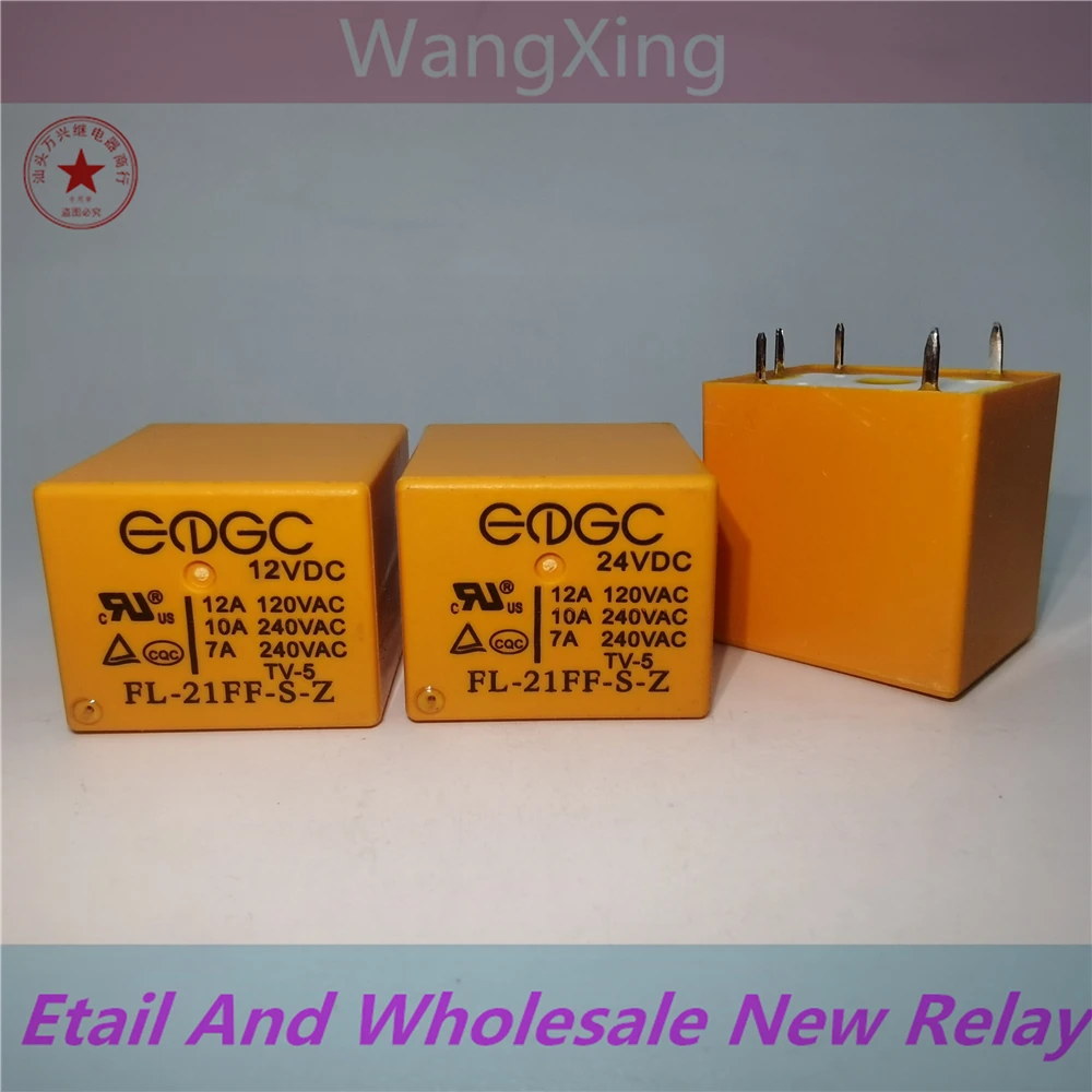 

FL-21FF-S-Z 12VDC 24VDC Electromagnetic Power Relay 5 Pins