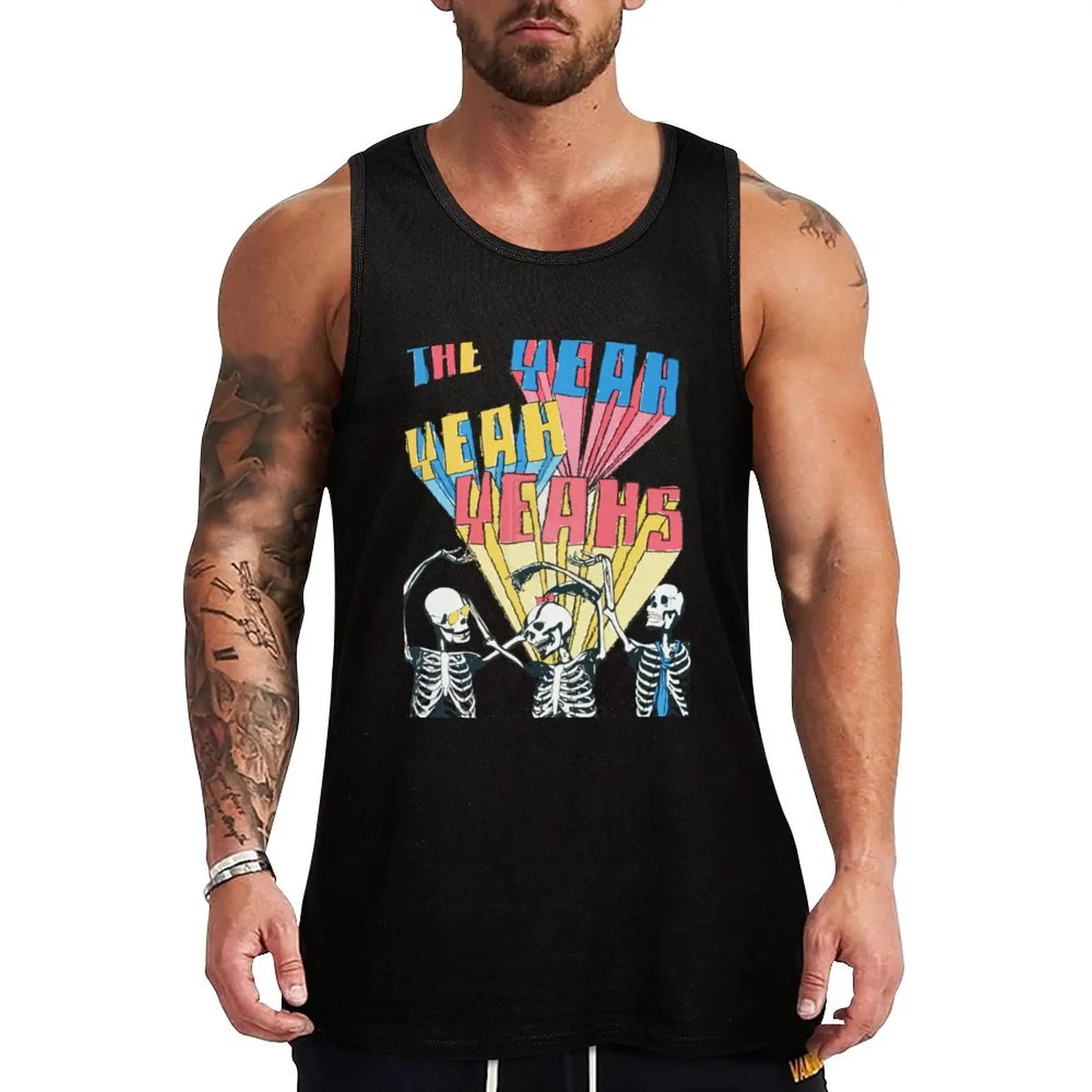 

Yeahs| Skull gift Tank Top sleeveless gym shirts male Men's clothes luxury style muscle t-shirt
