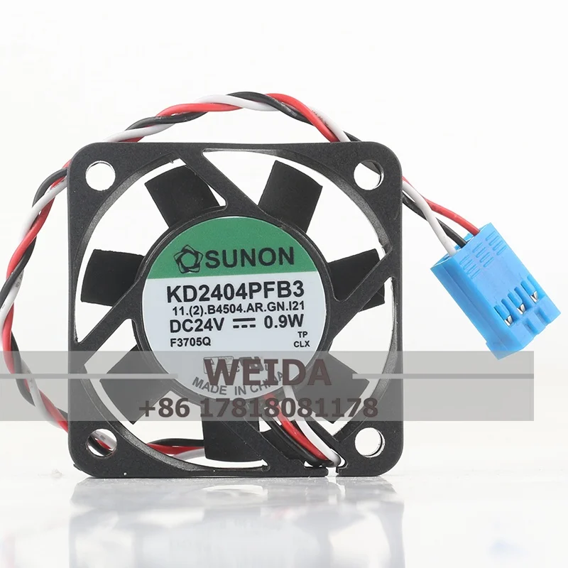 Chassis fan SUNON KD2404PFB3 24V 0.9W 4CM 4010 3-wire stop alarm converter Cooling fan Original plug 4*40*10MM