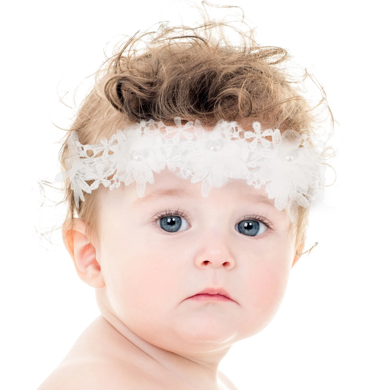 

Baby Girl Lace Headbands Floral Hair Accessories Soft Elastic Headband For Toddlers Newborns Cute Flower Decoration