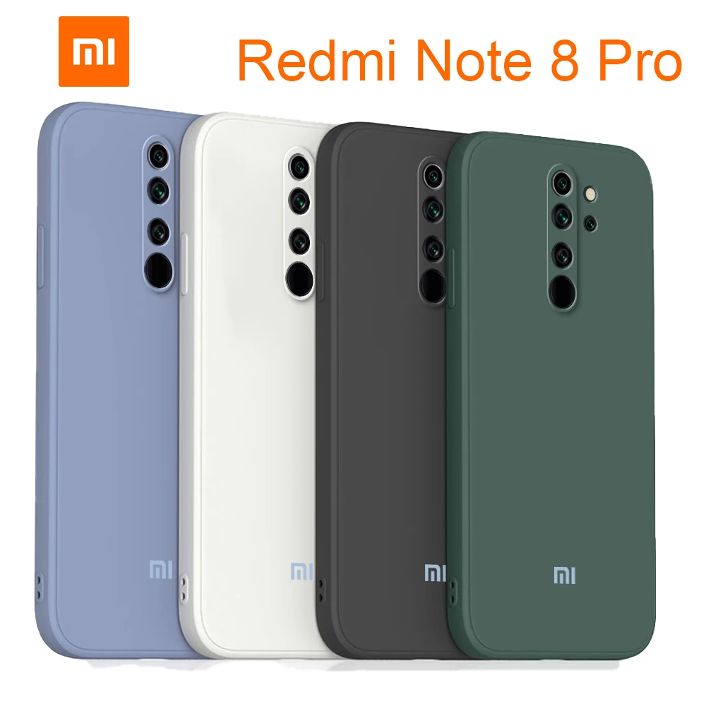 

xiaomi Redmi Note 8 Pro case Liquid Silicone Case For coque Note 8 Pro Note 7 With Logo coque Fast delivery