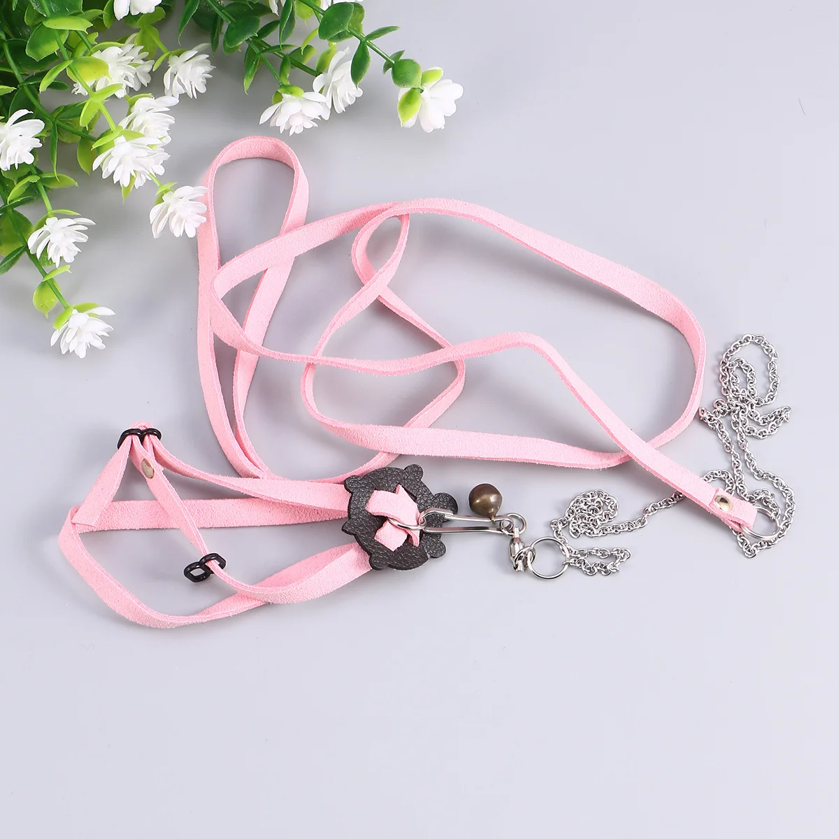 

Adjustable Reptile Leash Turtle Lizard Traction Rope Faux Soft Skin Friendly Ring for Easy Dragging S Blue