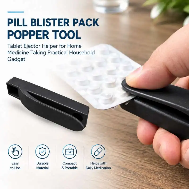 Pillen-Blisterpackungs-Entferner, Tabletten-Auswurfwerkzeug, praktisches Haushaltsgerät für die Medikamenteneinnahme zu Hause