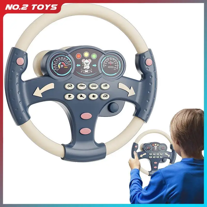 Simulated Driving Controller Steering Wheel Copilot Toy Children's Educational Toy Funny Interactive Driving Wheel with Music