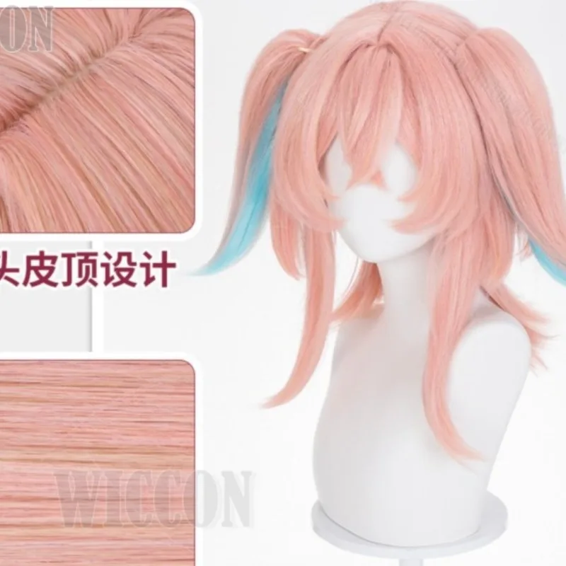 

Game Genshin Impact Bio Linnea Cosplay Pink Hair Wig Cosplay Rinnea Линнея Anime Women Halloween Roleplay Props Navidad Carnaval