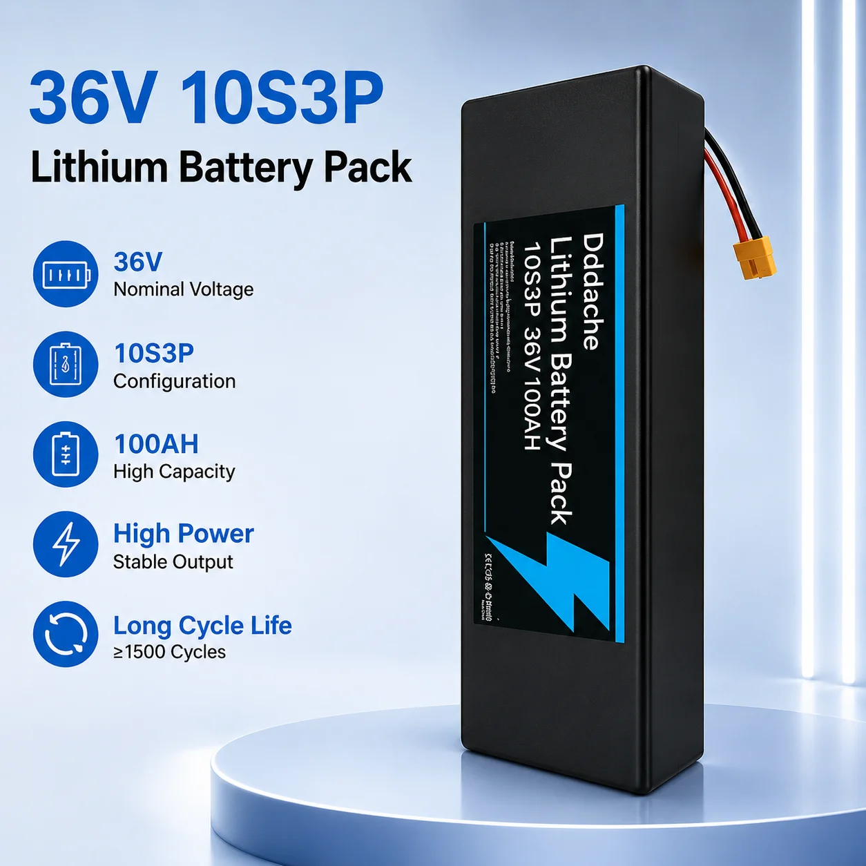 Wiederaufladbarer 10S3P 36V 10000mAh 42V Elektro-Akku 18650 Lithium M365 für XT60-JST XT30-JST XT60-SM XT60-Stecker
