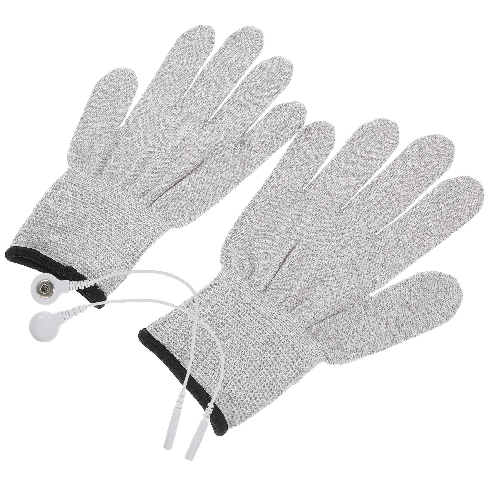 

2pcs Therapy Gloves for Electrotherapy Physiotherapy Electric Therapy Mitts Massage Grey Conductive Durable Mitts