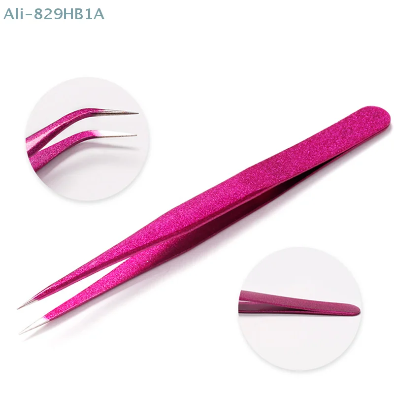 1 Stuk Roestvrijstalen Pincet Gebogen Pick-Up Gereedschap Wimper Verlenging Puntige Tnipper Clip Manicure Nail Art Tool