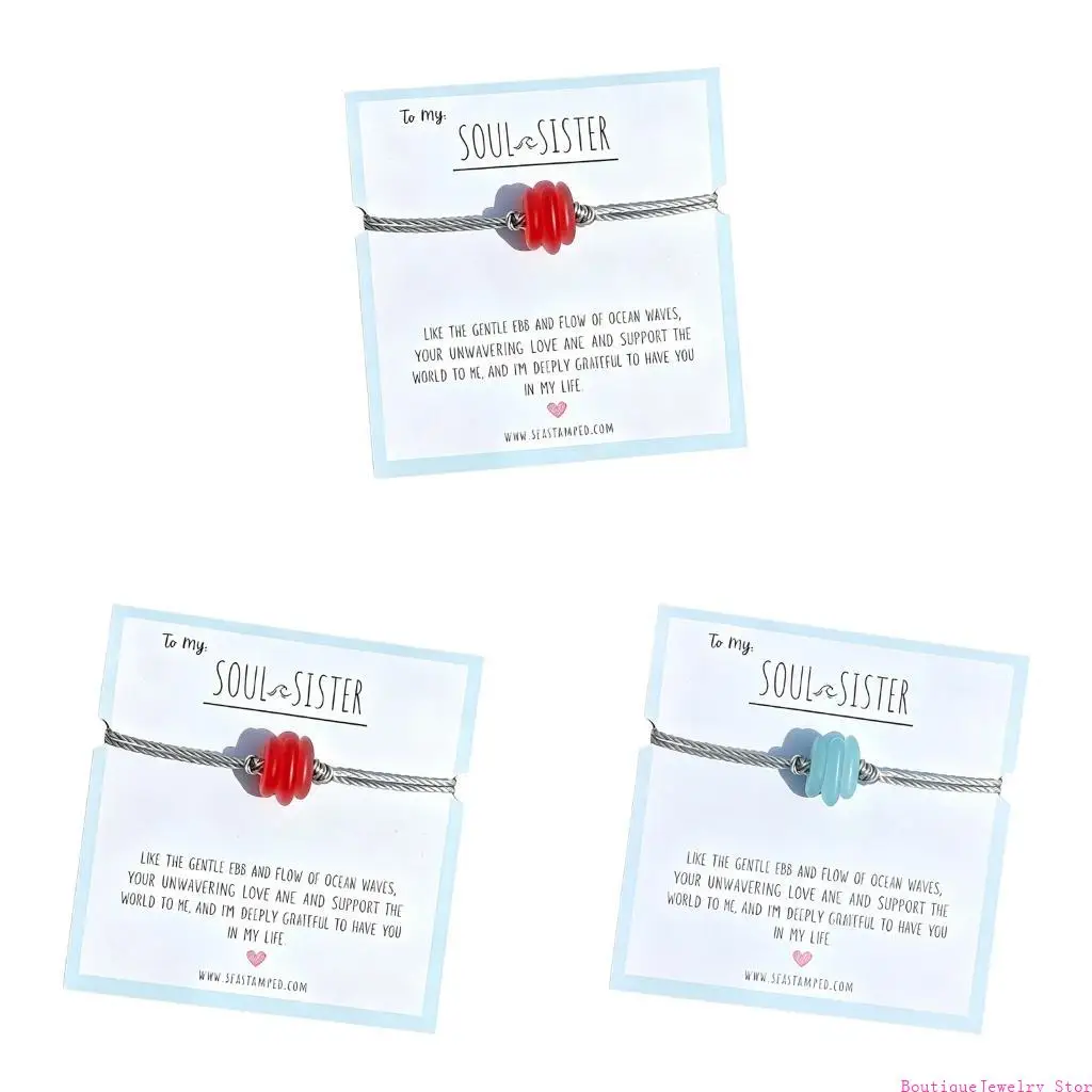 E1PE Bead Bracelet with Braided Cord Construction, Adjustable Sliding Knot Closure, and Lightweight Everyday Styling