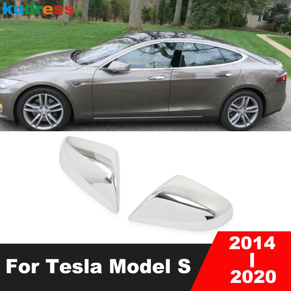 

Rearview Mirror Cover Trim For Tesla Model S 2014-2017 2018 2019 2020 Carbon Fiber Car Side Wing Mirror Cap Shell Accessories