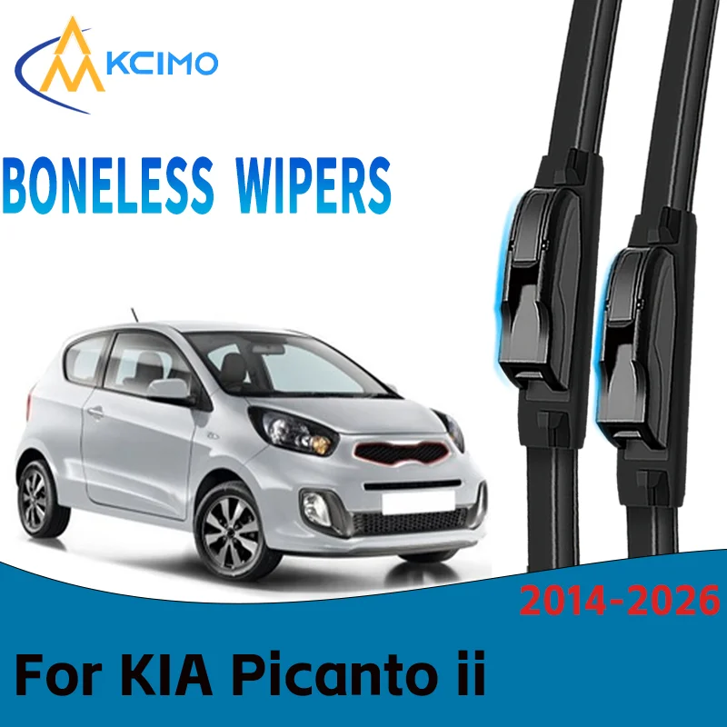 

Durable Windshield Wipers Direct Replacement for KIA Picanto ii hatchback 2014-2026 Easy to Install Set of Front Wiper Blades