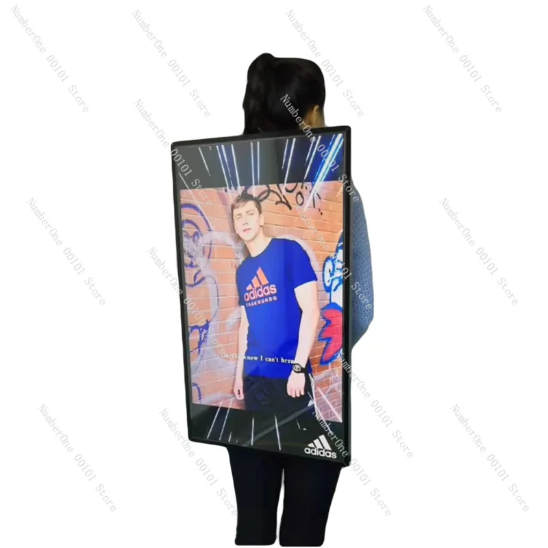 Android Shoulder Backpack Advertising Machine Portable Outdoor with WIFI HD Screen