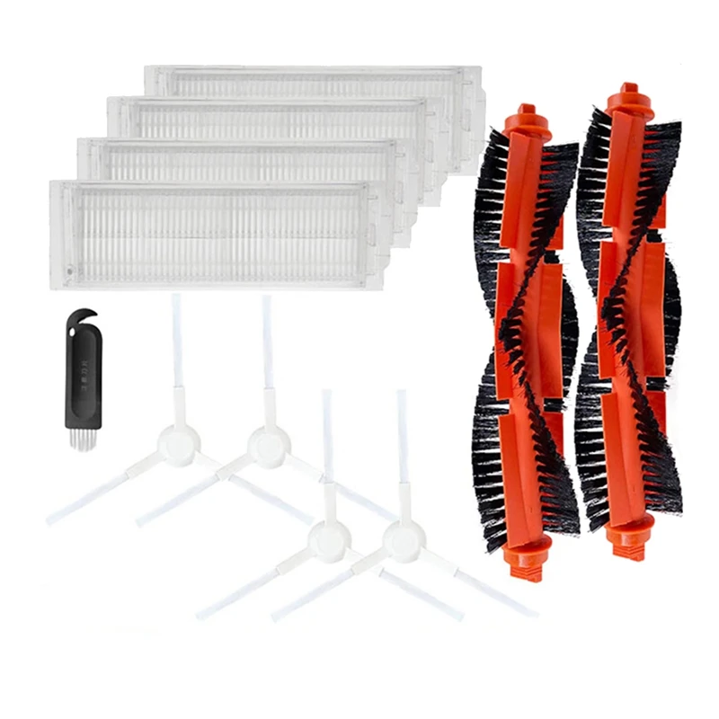 Kit de Pièces d'Aspirateur Robot de Balayage, Brosse Latérale Principale, Filtre Hepa, Vadrouille, Grill, Chiffon pour Xiaomi Robot 2S XMSTJQR2S