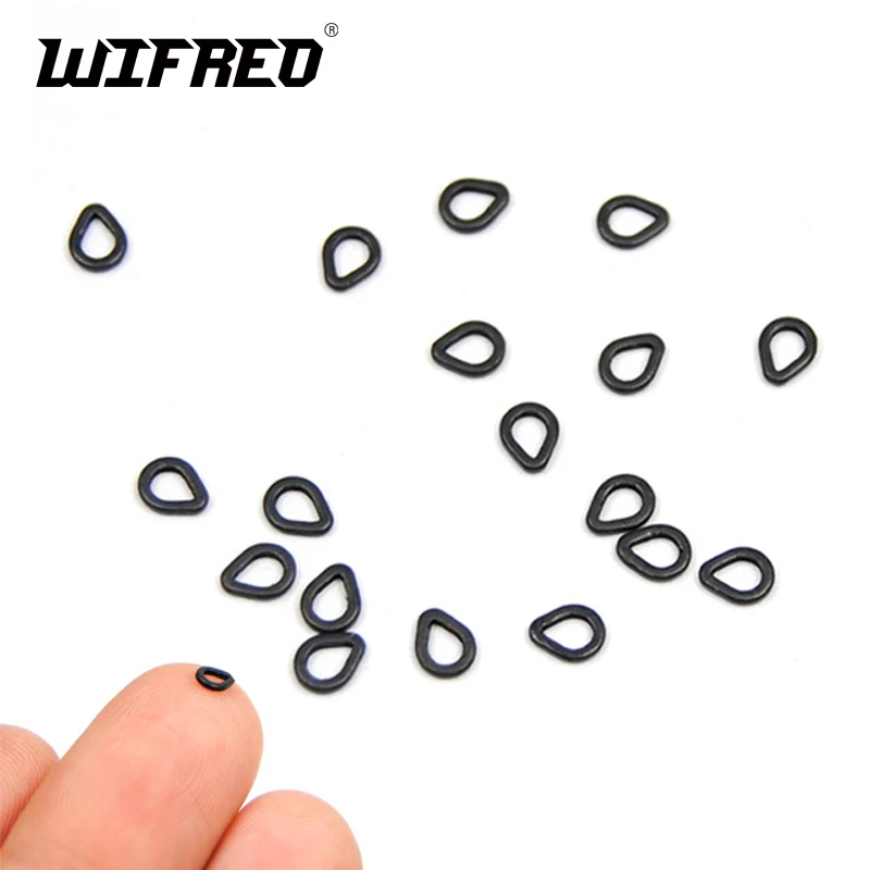 30pcs/pack S M L Flat Carp Fishing Tear Drop Rig Ring Pearl Shape Rings Carping Terminal Tackle Matt Black Color