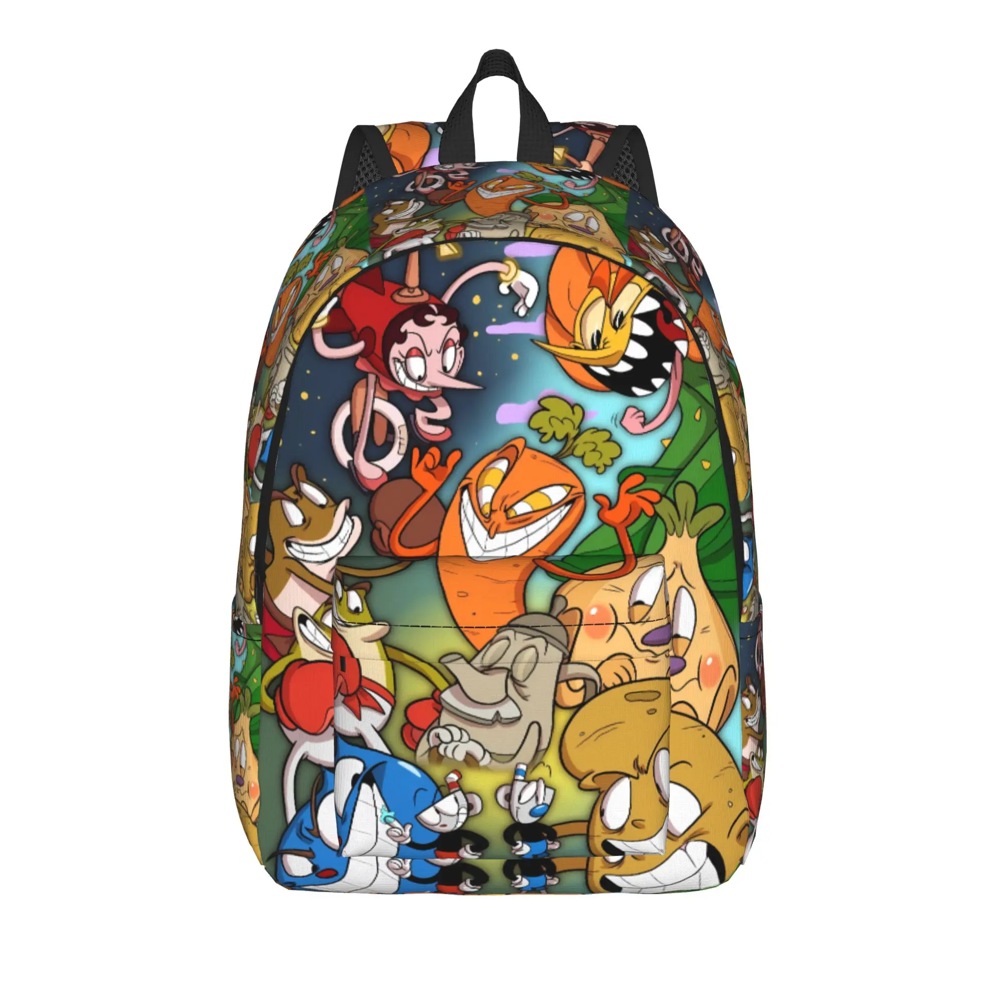 Custom Retro Gothic Hot C-Cupheades Backpack  Leisure Backpacks Youth Outdoor Lightweight High School Bags Custom Rucksack