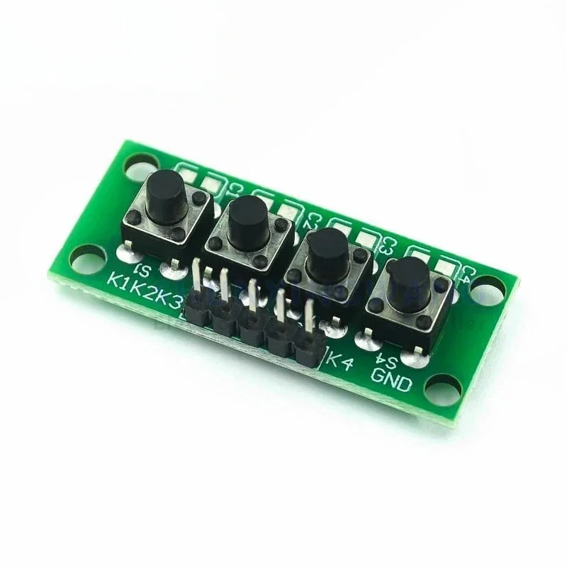 10PCS DIY Kit 1x4 4 Independent Key Button Keypad Keyboard Module  Student Class Design Graduation Project Experiment