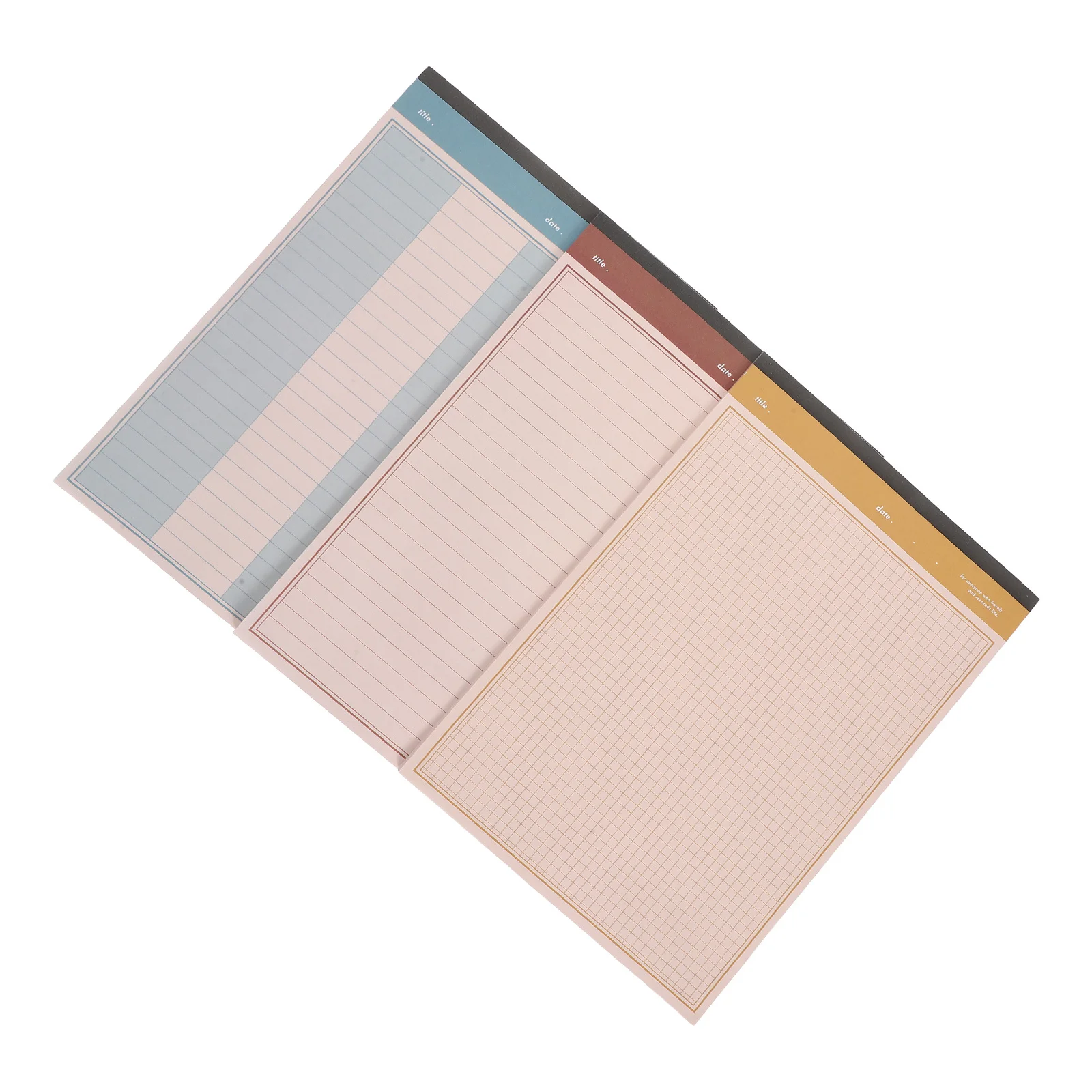

3pcs B5 Lined Notepad Compact Study Memo Pads For School Office Home Smooth Writing Tear-Off Portable Notebook Stationery
