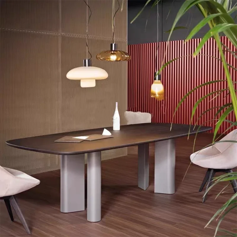 

Designer Kitchen Dining Table Luxury Floor Italian Oval Restaurant Dining Table Center Design Tavoli Da Pranzo Home Furniture